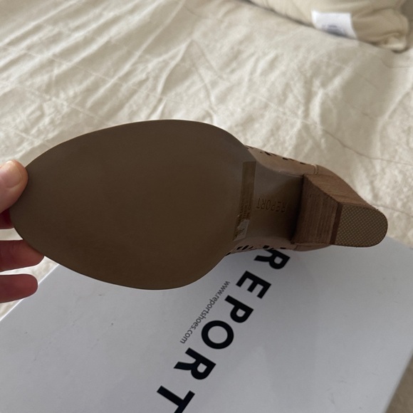 Report Women's Brown Peep-Toe Heeled Boots - Picture 2 of 3